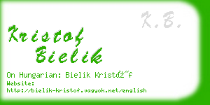 kristof bielik business card